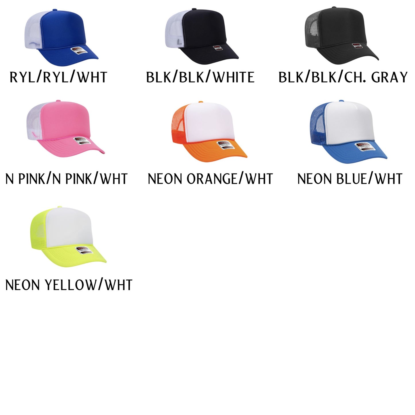 Blank Otto Trucker Hats